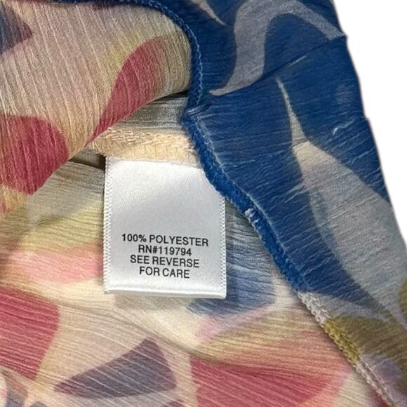 One World M Red Blue Layered Babydoll Top Rhinestone Boho Bling Y2K Fairy - Picture 10 of 11